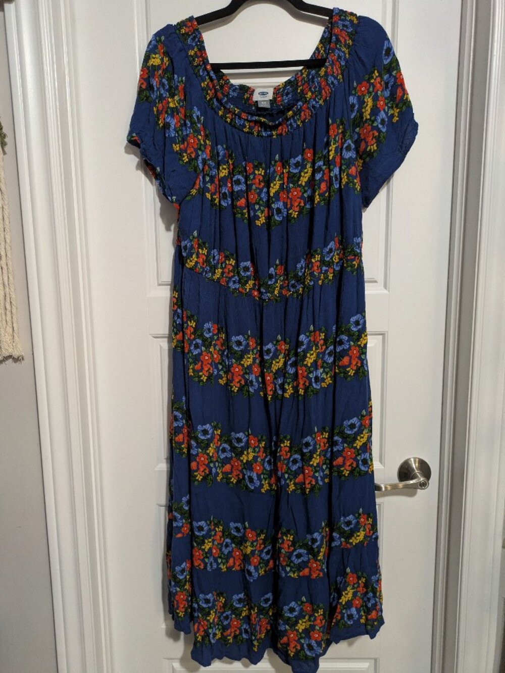 Old Navy Off Shoulder Floral Maxi Short Sleeve Cottagecore Dress (XXL)